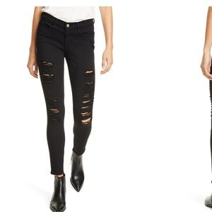 Frame Denim Le Skinny de Jeanne destroyed Black 29